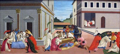 Drie wonderen van Sint Zenobius door Sandro Botticelli